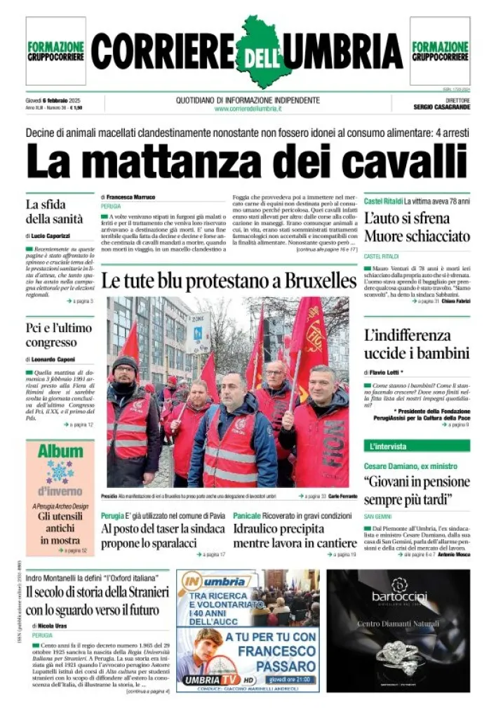 Prima-pagina-corriere umbria-del-2025-02-06